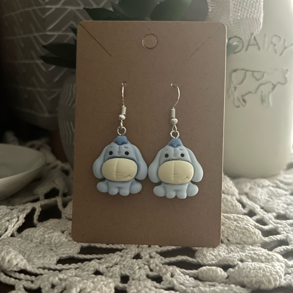 * 3 for $20* Winnie the Pooh Eeyore Resin Earrings